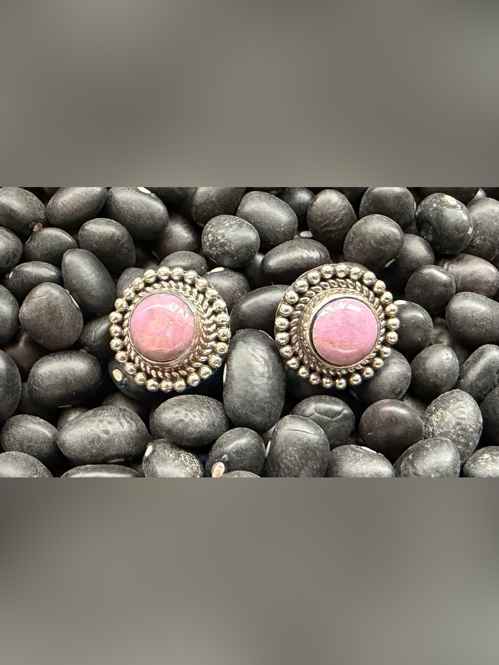 Handmade Sterling Silver & Phosphosiderite post earrings
